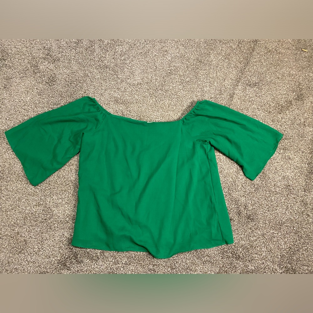 ALICE + Olivia Off should Green Blouse - Size M